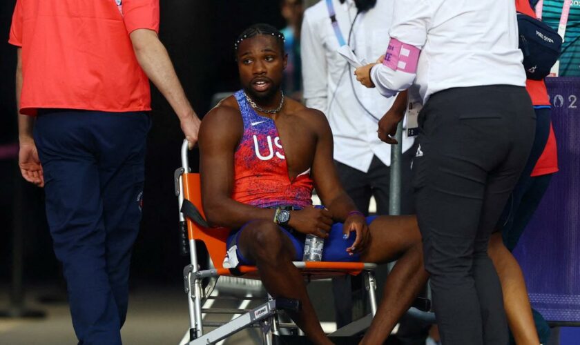 US-Star Noah Lyles nur Dritter und verlässt im Rollstuhl das Stadion