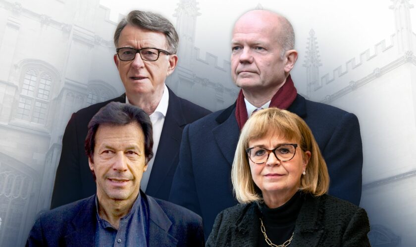 From top left to bottom right: Peter Mandelson, William Hague, Imran Khan and Lady Elish Angiolini are all being linked with the role