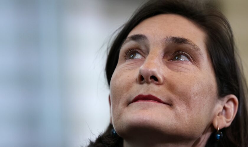 La ministre des Sports et des JO, Amélie Oudéa-Castéra lors d'un évènement public au musée du Luxembourg, le 11 mars 2024 à Paris