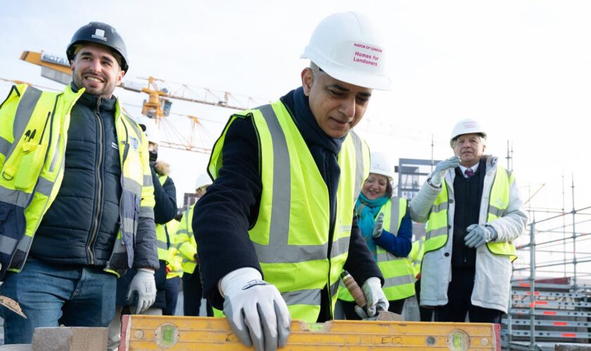 Sadiq Khan built just 71 affordable homes last quarter, 1,000 shy of own target