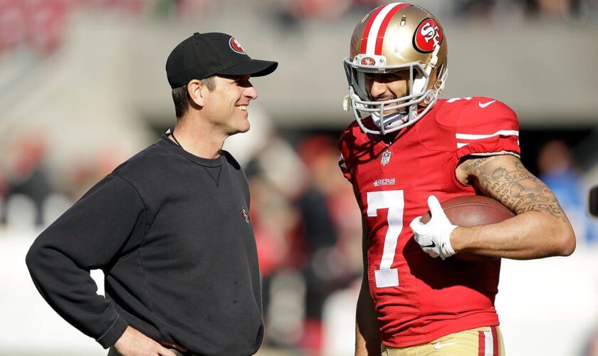 Jim Harbaugh says he approached Colin Kaepernick to join Chargers coaching staff