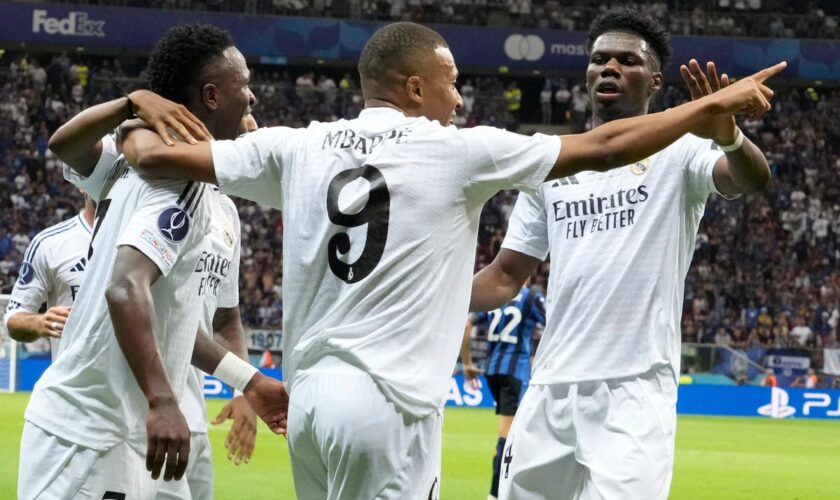 Kylian Mbappe scores on debut as Real Madrid beat Atalanta to win Super Cup