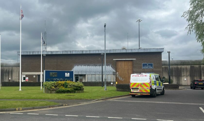 A view of HMP Frankland in Durham, where a police officer was stabbed in the chest earlier today. The officer, who is from an outside force, was injured just after 11am. A Durham Police spokesman has said in a statement that the injured officer has been taken to hospital by ambulance, where he is described as being "conscious and talking" . Picture date: Tuesday July 23, 2024.