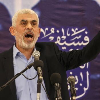 Le nouveau chef du Hamas Yahya Sinouar, le 30 avril 2022 à Gaza