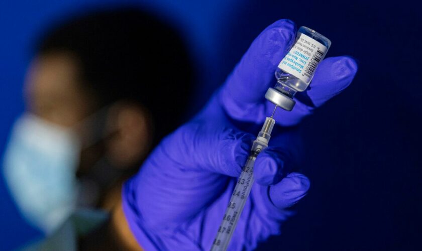 A health professional prepares a syringe with the mpox vaccine. File pic: AP