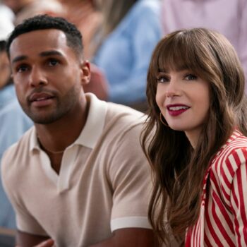 Lily Collins and Lucien Laviscount in season four of Emily in Paris. Pic: Netflix