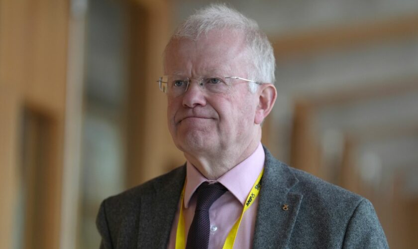 John Mason at the Scottish Parliament in Edinburgh. The SNP is beginning the search for a new leader after a day of drama in Scottish politics saw Humza Yousaf announce his resignation as the country's First Minister. Picture date: Tuesday April 30, 2024.