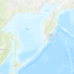 The epicentre of the earthquake was off the east coast of Russia. Pic: USGS