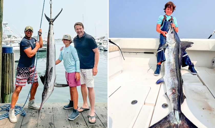 Boy reels in colossal 118-pound white marlin on Nantucket, possibly breaking junior world record