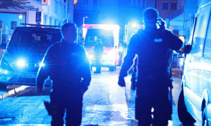 Police and ambulances gather in Solingen, Germany. (Pic: AP)