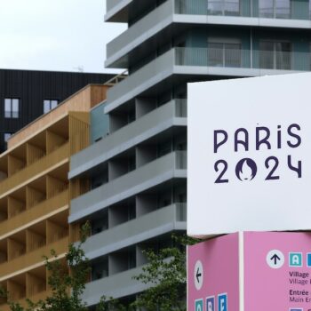 Vue du village olympique des Jeux de Paris-2024, le 2 juillet 2024 à Saint-Denis, près de Paris