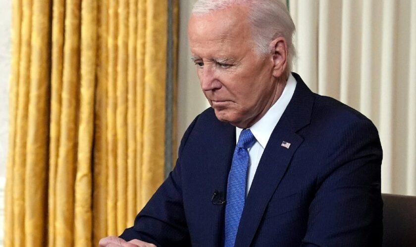 Le président Joe Biden lors de son discours à la nation le 24 juillet depuis la Maison Blanche à Washington