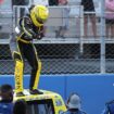 NASCAR Truck Series driver Layne Riggs dislocates shoulder celebrating win