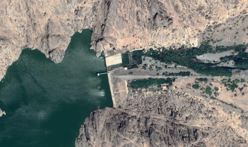 Arbaat dam. Pic: Google Earth