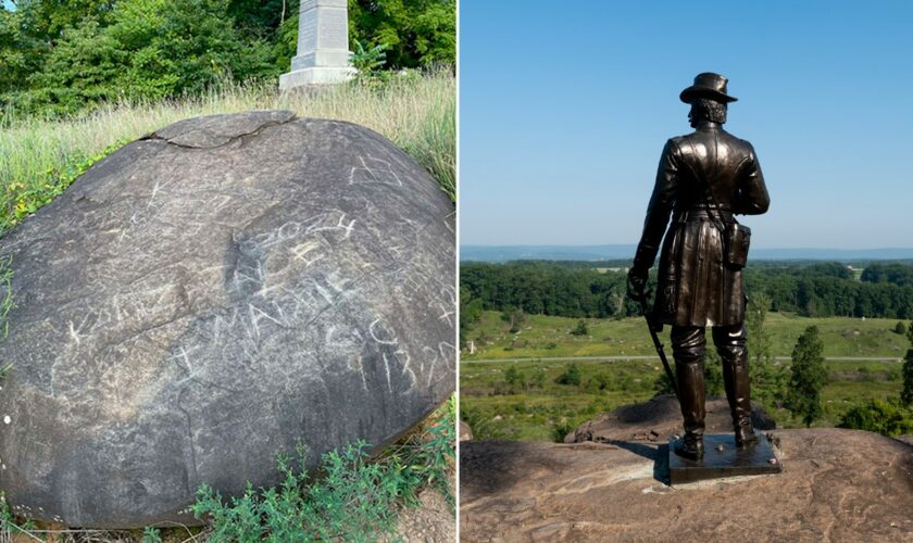 Vandalism found at Gettysburg battleground, preservationists remove traces of defacement: 'Hallowed ground'