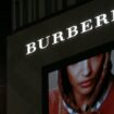 The logo of Burberry is seen in Shinjuku, Tokyo. Pic: AP