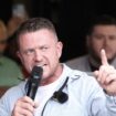 Tommy Robinson, whose real name is Stephen Yaxley Lennon, speaks during a protest march at Parliament Square in London. Groups from across the UK linked to football disorder are expected to attend the event the Metropolitan Police said. Picture date: Saturday June 1, 2024. PA Photo. A static counter-protest, organised by Stand Up To Racism, will take place in Whitehall from midday. See PA story POLICE Protest. Photo credit should read: David Parry/PA Wire