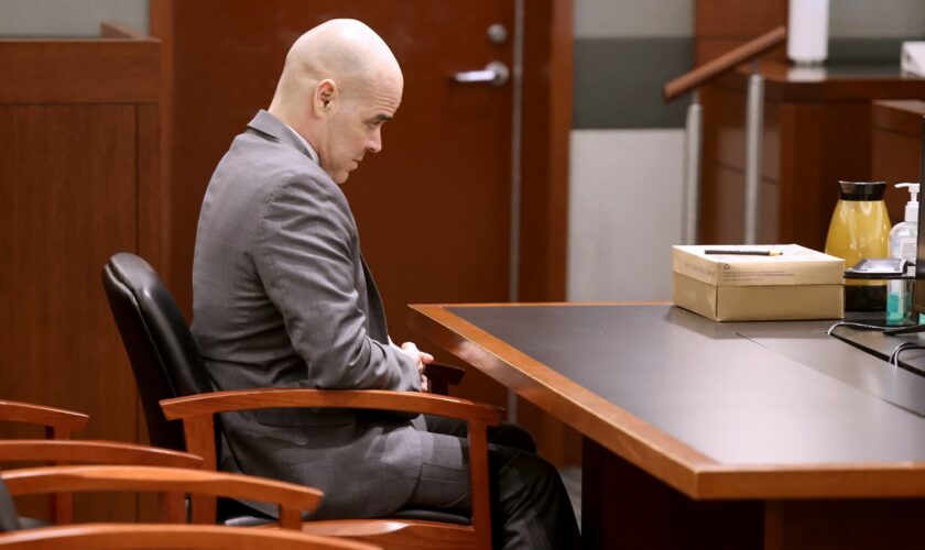 Robert Telles in court. Pic: KM Cannon/Las Vegas Review-Journal via AP, Pool