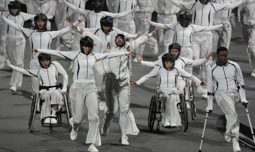 A dance performance during the opening ceremony. Pic: PA