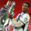 Soccer Football - Champions League - Final - Borussia Dortmund v Real Madrid - Wembley Stadium, London, Britain - June 1, 2024 Real Madrid's Jude Bellingham celebrates with the trophy after winning the Champions League REUTERS/Hannah Mckay