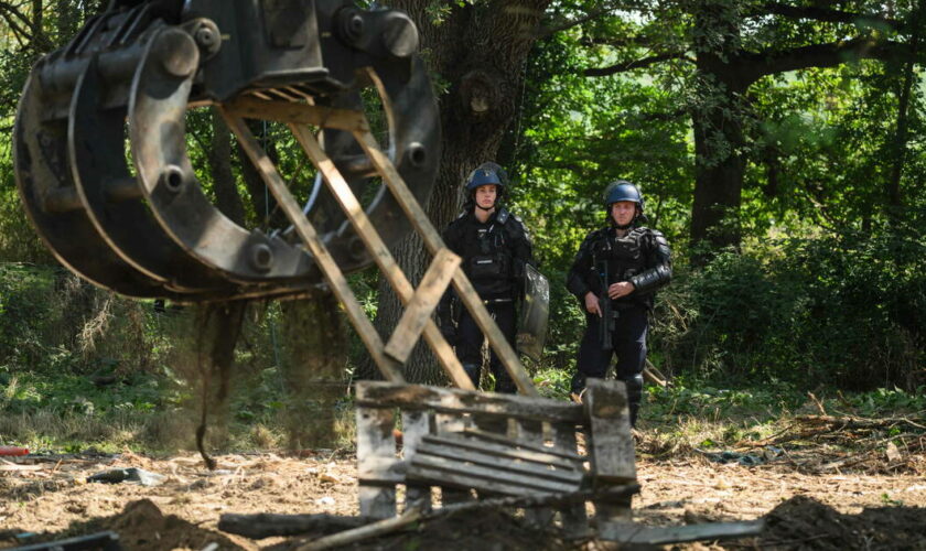 Chantier de l’A69 : la gendarmerie détruit «La Cal’arbre», un campement d’opposants, avant la poursuite de l’abattage des arbres