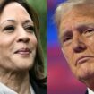 Combinaison de photos du 22 juillet 2024 montrant à gauche la vice-présidente démocrate Kamala Harris et le candidat républicain Donald Trump à droite