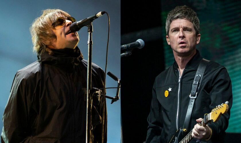 Liam (L) and Noel Gallagher. Pic: AP