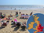 All set for the warmest day of the year? Not if you live up North! Britain's weather divide as sunseekers in the South pack out beaches and parks with 35C heat on the way - while thunderstorms deluge northern England and Scotland with torrential rain