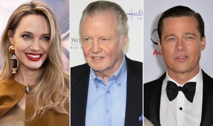 Jon Voight (M.) hofft auf ein baldiges Ende des Scheidungskrieges zwischen Tochter Angelina Jolie und Brad Pitt.