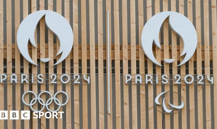 The logos of the Paris Olympics and Paralympics