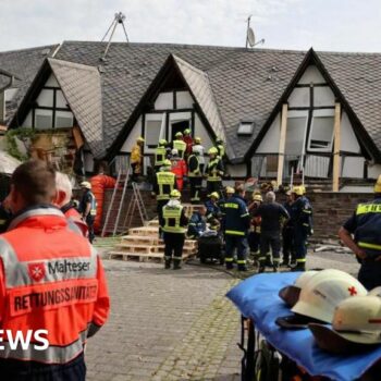 At least two people killed in German hotel collapse