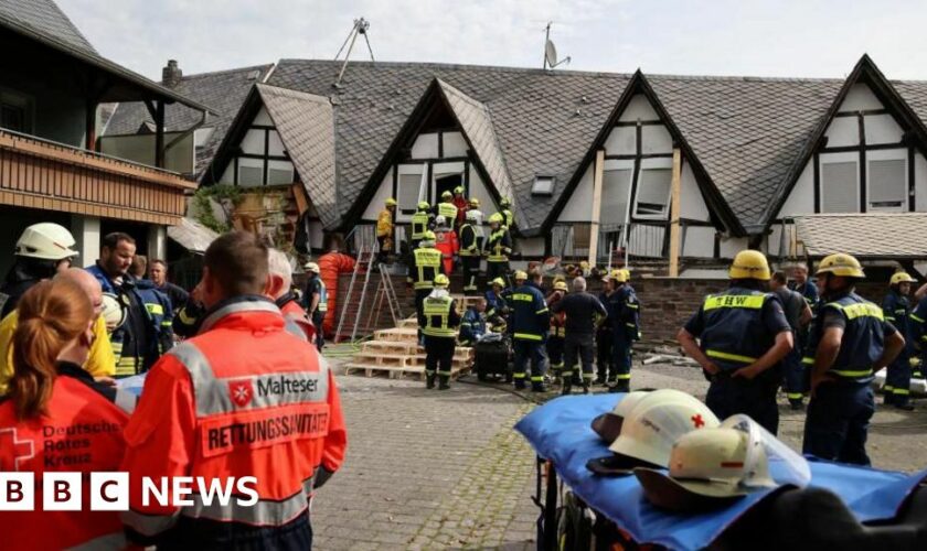 At least two people killed in German hotel collapse