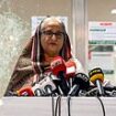 Bangladesh prime minister Sheikh Hasina resigns and flees country as protesters storm palace after weekend of violence left 95 dead