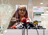 Bangladesh prime minister Sheikh Hasina resigns and flees country as protesters storm palace after weekend of violence left 95 dead