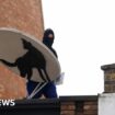 Banksy howling wolf artwork removed