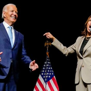 Biden, Harris hail lower Medicare drug prices and each other