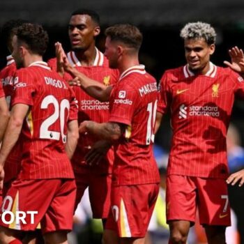 Liverpool boss Arne Slot gives instructions to Diogo Jota during the 2-0 win at Ipswich Town.