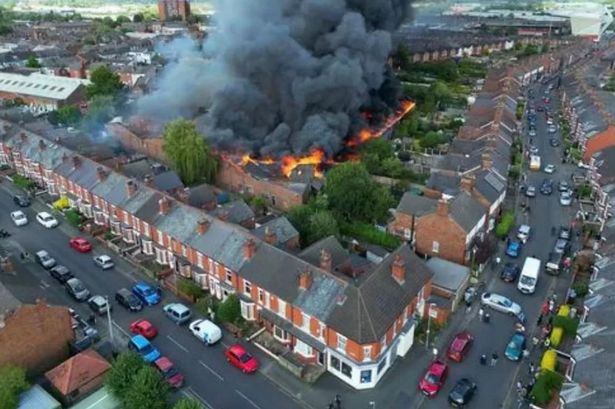 Crewe fire: Huge blaze spans massive building as locals evacuated by police