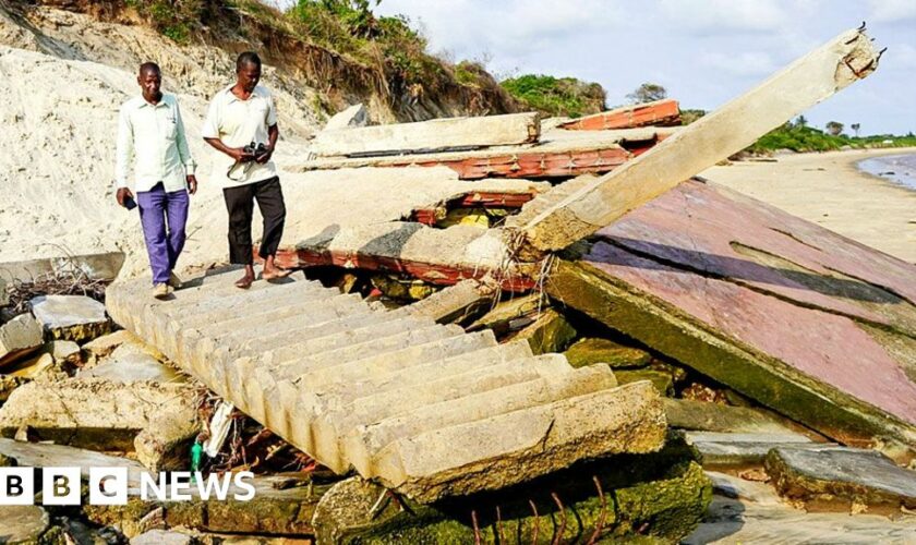 Despair as the sea slowly swallows a Kenyan beauty spot