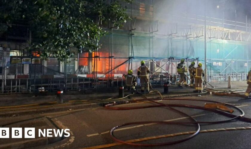 Dozens evacuated as fire engulfs London high-rise