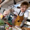 Ed Sheeran signs hot sauce autographs in car park