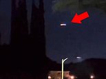 Eerie footage shows mysterious lights in the sky above California desert amid huge spike in UFO sightings