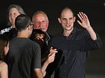 Evan Gershkovich and Paul Whelan greeted by Biden and Kamala during arrival back on US soil after being freed in Russian prisoner swap