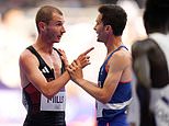 Ex-Premier League star Danny Mills' son in furious row with French rival as four athletes tumble in chaotic final stretch of 5000m heat at Paris Olympics