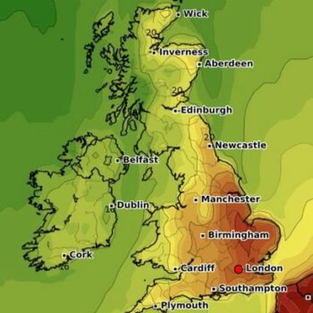 Exact date Britain forecast to bask in 32C scorcher next week as weather maps turn red