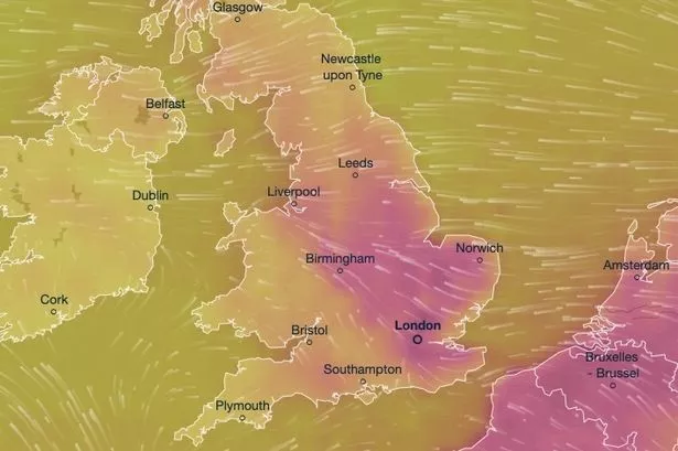 Exact date weather maps turn deep red as Brits to swelter in 30C Indian summer