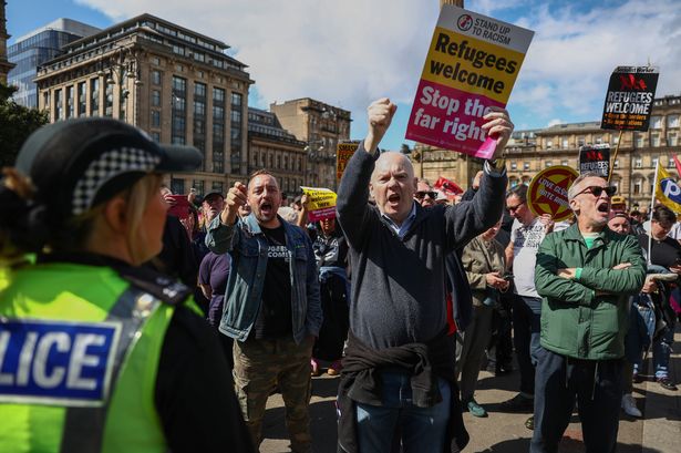 Far-right thugs outnumbered by anti-racism protesters as campaigners take to streets