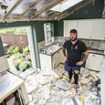 Father-of-three tears his house apart in desperate bid to rid it of huge rat invasion that has forced his entire family to move out