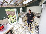 Father-of-three tears his house apart in desperate bid to rid it of huge rat invasion that has forced his entire family to move out