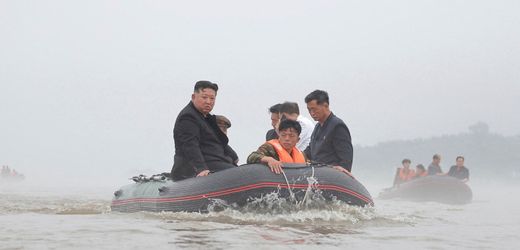 Flut in Nordkorea: Wie Kim Jong Un den Krisenmanager gibt